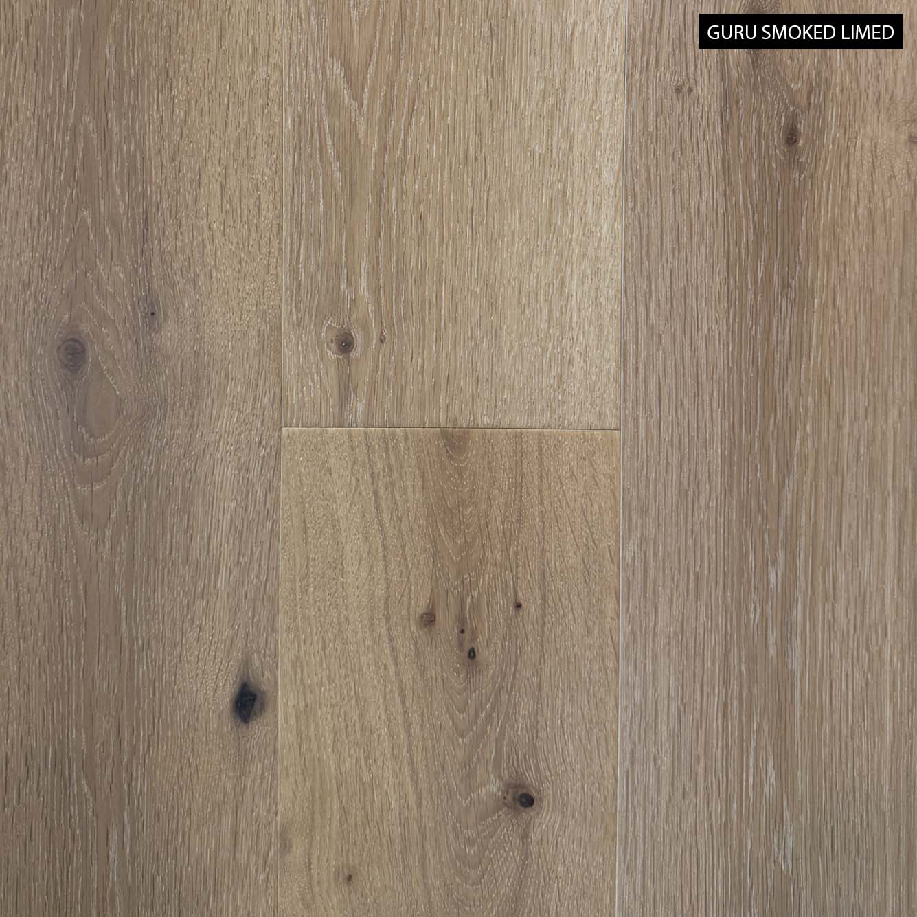 Guru Smoked Limed 3mm Veneer 14mm Engineered European Oak Flooring