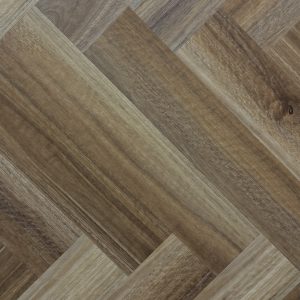 8.5mm Herringbone SPC Hybrid Flooring - Spotted Gum